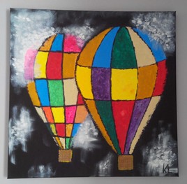 Mongolfi&egrave;res color&eacute;es