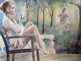 sc&egrave;ne de jardin