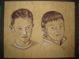 2 portraits sépia 
