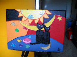 Petit tableau de chats