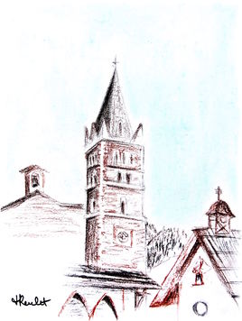 L’église Notre-Dame d’Aquilon / Drawing The church Notre-Dame of the North wind
