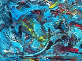 ELIE BERNARD ACRYLIQUE ORIGINALE SUR TOILE 44X65