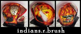 HELMET CUSTOM PAINT ... indians.r.brush