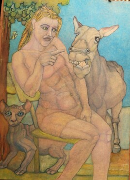 Un &acirc;ne point&eacute; du doigt