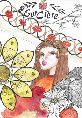 Portrait d'une Sorci&egrave;re et mandala