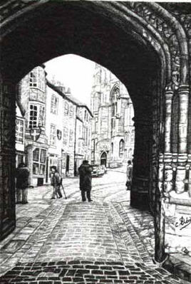 克勞德&middot;杜波依斯的鉛筆劃（坎特伯雷）  PENCIL DRAWING BY CLAUDE DUBOIS (CANTERBURY)