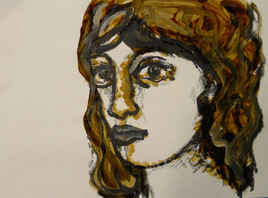 Autoportrait - technique mixte