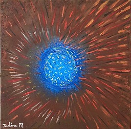 "Mise &agrave; mort de l'Occident" (acrylique sur toile 30x30)