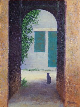 Le chat de la porte