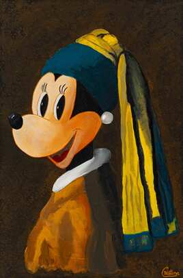 Pop Art painting - Minnie with a Pearl Earring