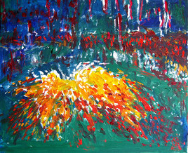 Rouge au carr&eacute; vert