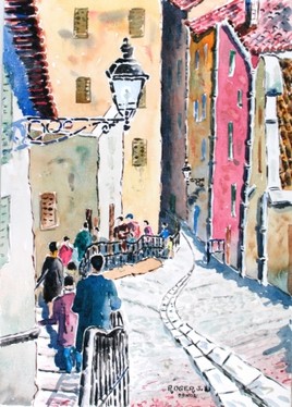 Descente de Fourvi&egrave;re dans le Lyon historique