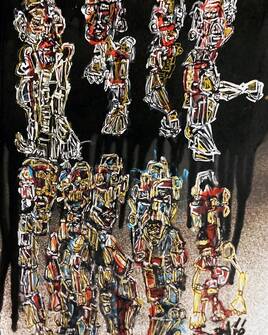 Outsider art. Composition  personnage