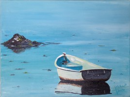 barque sur mer d'huile