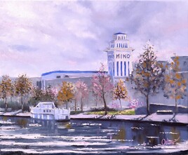 La tour Miko et le canal &agrave; Saint-Dizier