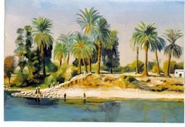 Corvée d'eau sur les bords du Nil