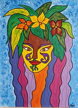 JEUNE FEMME AU CHAPEAU FLEURI