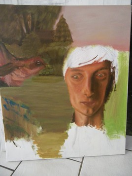 Rossignol et rose rouge