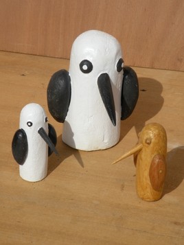 Pinguoins en bois