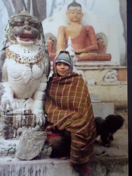 Naoko à Swayambhunath  ( Népal )