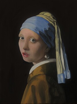 Copie "la jeune fille à la perle" de Vermeer.
