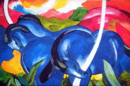 Les célèbres chevaux bleu selon Victoire