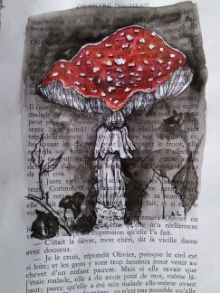 Amanite &agrave; l'aquarelle