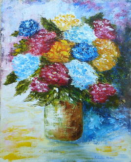 Bouquet aux hortensias