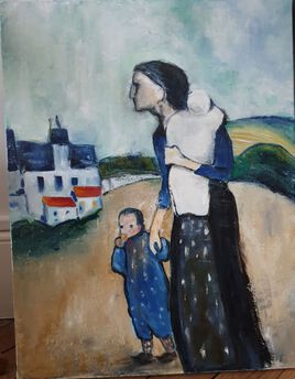 Mère et enfant - d'après Picasso