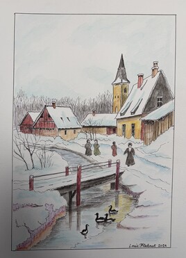 Sc&egrave;ne d&rsquo;hiver.