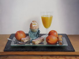 Dégustation de l'oeuf à la coque (27 x 35 cm) 5F