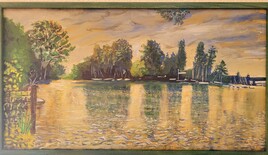 L'Ile aux Cygnes sur le lac d'Enghien