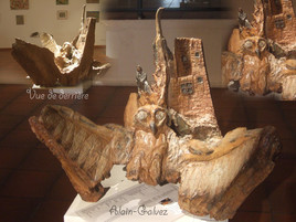 Sculpture chouette (Vol de Nuit)