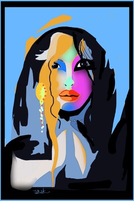 Dua Lipa version 4 pop art