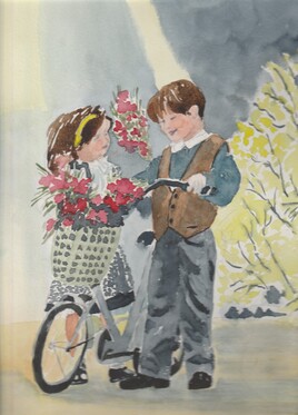 Petit couple au vélo