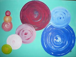 bulles color&eacute;es