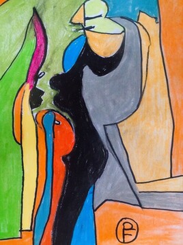 L'ange et la femme fard&eacute;e