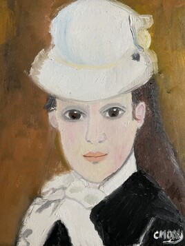 Interprétation ou "La jeune fille au chapeau blanc" ....