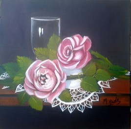 Roses sur table