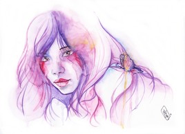 portrait au papillon