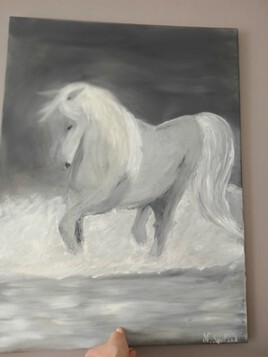 Cheval dans les vagues