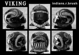 HELMET CUSTOM PAINT ... indians.r.brush