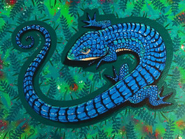 Lagarto azul » ( Lézard bleu )