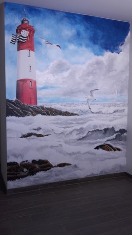 Mon phare breton - peinture murale