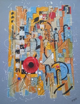 Clin d'Oeil contemporain &agrave; Kandinsky composition I