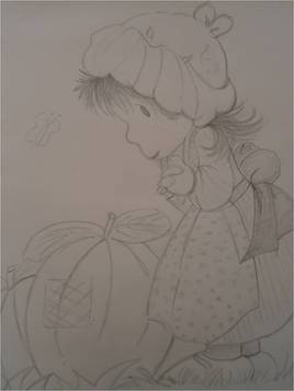 la petite fille au jardin