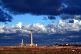 Phare de Gatteville dans l'orage