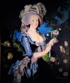 Portrait de Marie-Antoinette à la rose