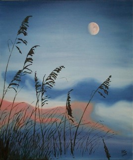 bord de plage au cr&eacute;puscule