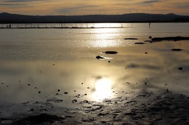 Couché de soleil sur la lagune